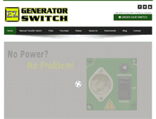 Tablet Screenshot of ezgeneratorswitch.com